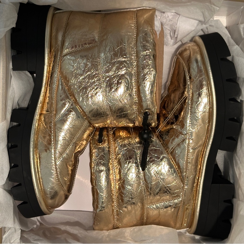 Michael Kors Metallic Gold Winter Boots